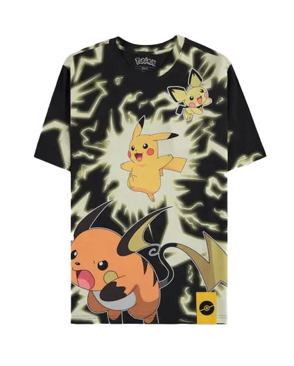 T-Shirt Pokemon Pikachu Evolution Lightning S