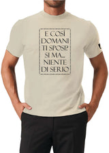 MYAGG T-Shirt Domani Ti Sposi? Avorio M