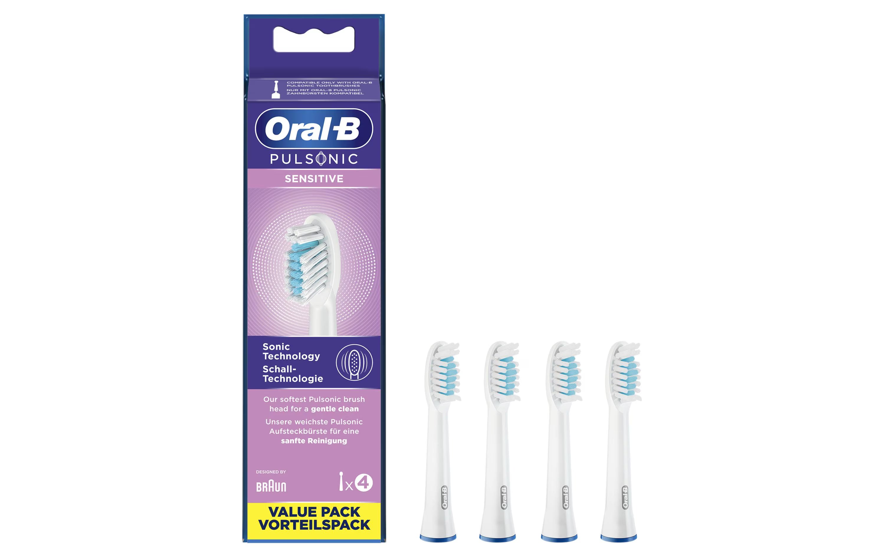 Oral-B Ersatzbürsten Pulsonic Sensitiv 4er