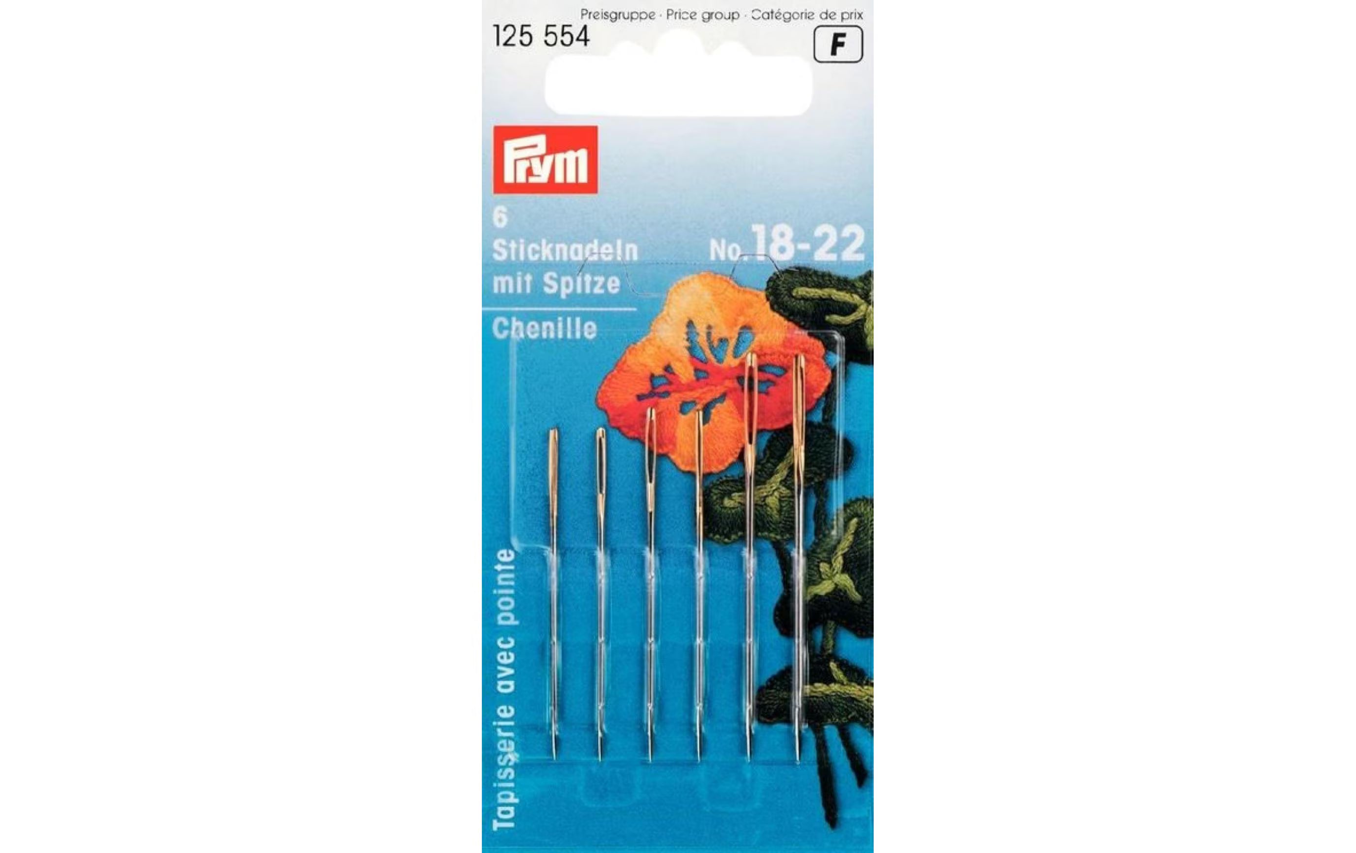 Prym Sticknadeln mit Spitze, silber