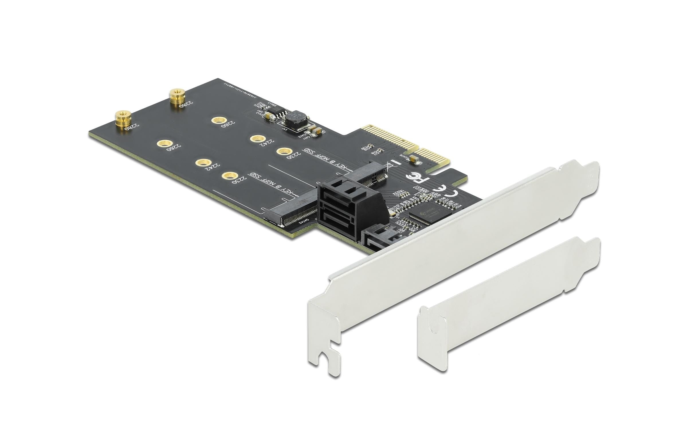 DeLock 3x SATA, 3x M.2 PCI-Ex2 Kontroller