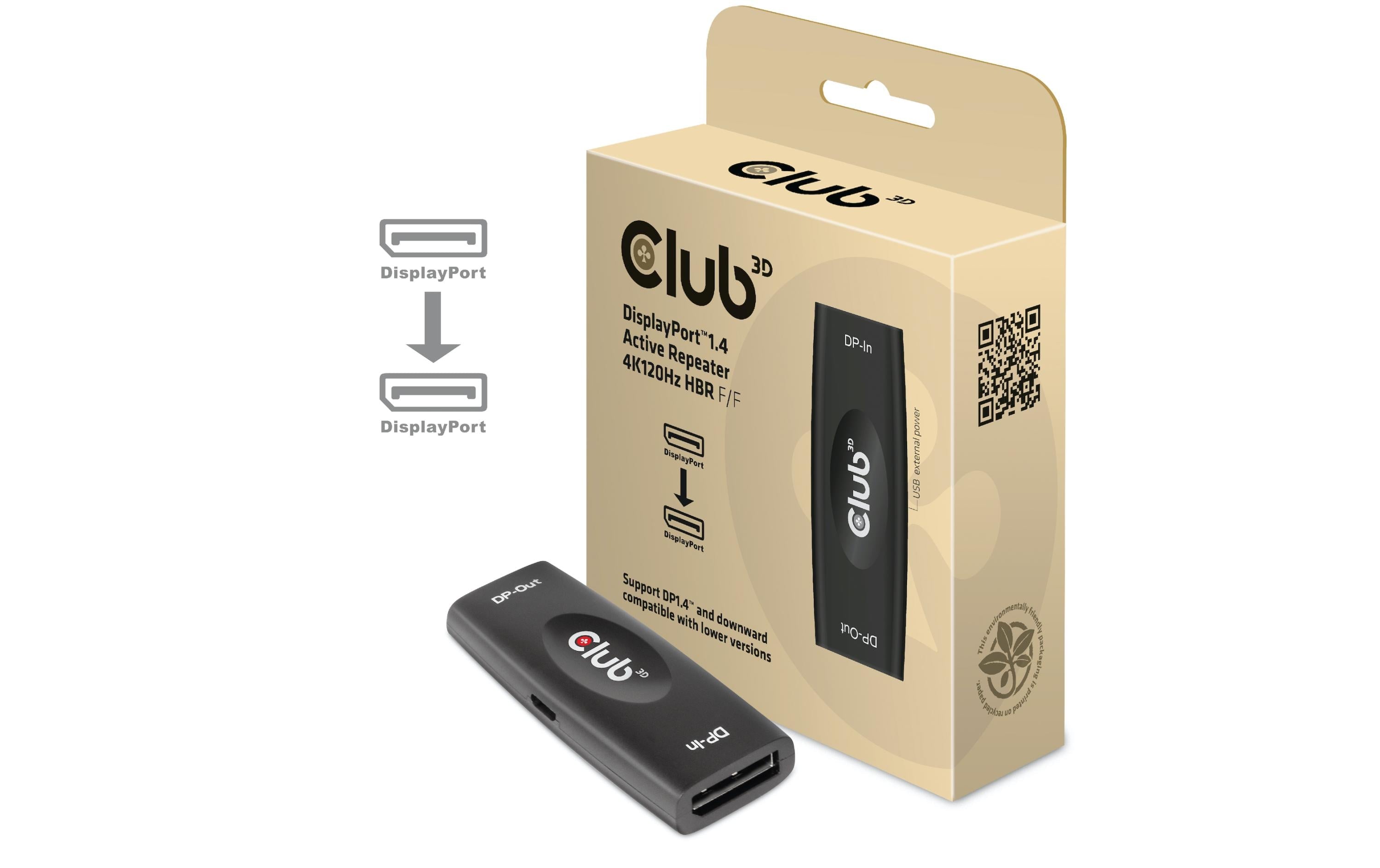 Club 3D DP 1.4 Aktiver Repeater 4K120Hz