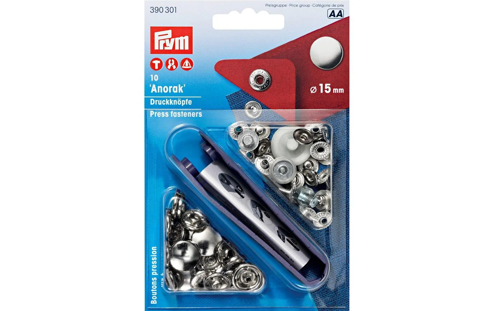 Prym Druckknöpfe Anorak, silber