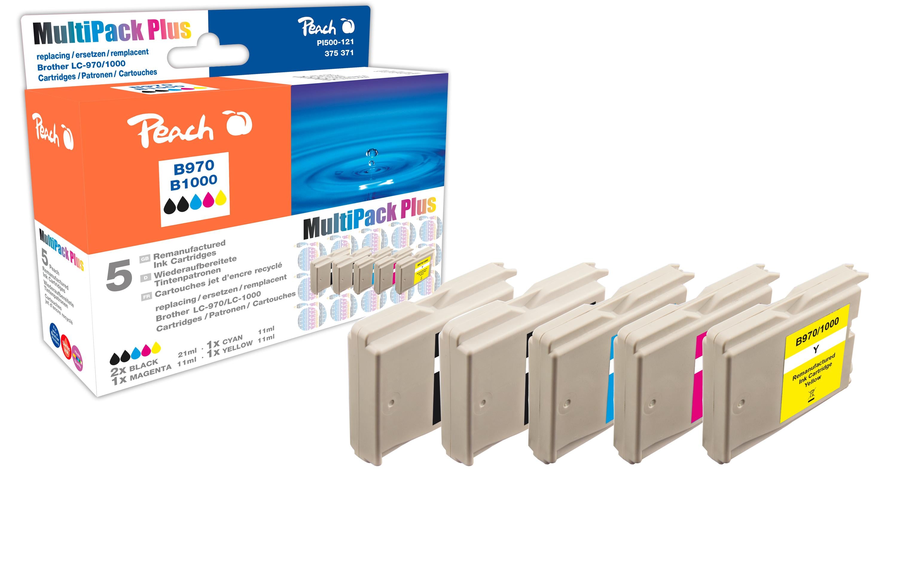 Peach Tinte Brother LC-970/1000 MultiPack+