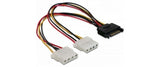 Delock Y-Kabel Kabel: 1x SATA zu 2x Molex