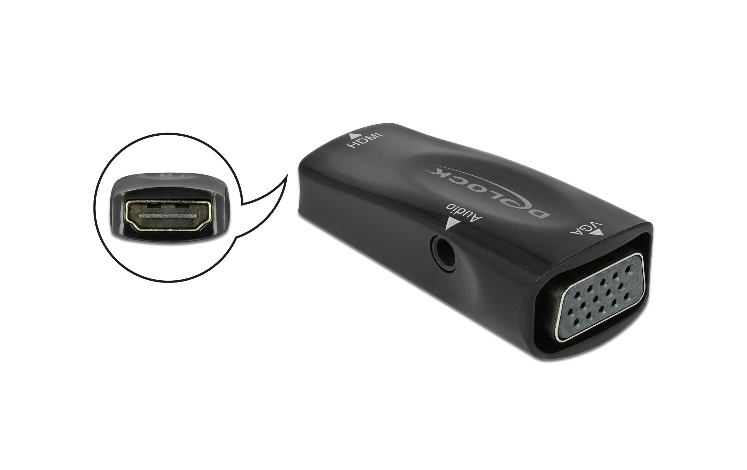 Delock Monitoradapter HDMI zu VGA schwarz