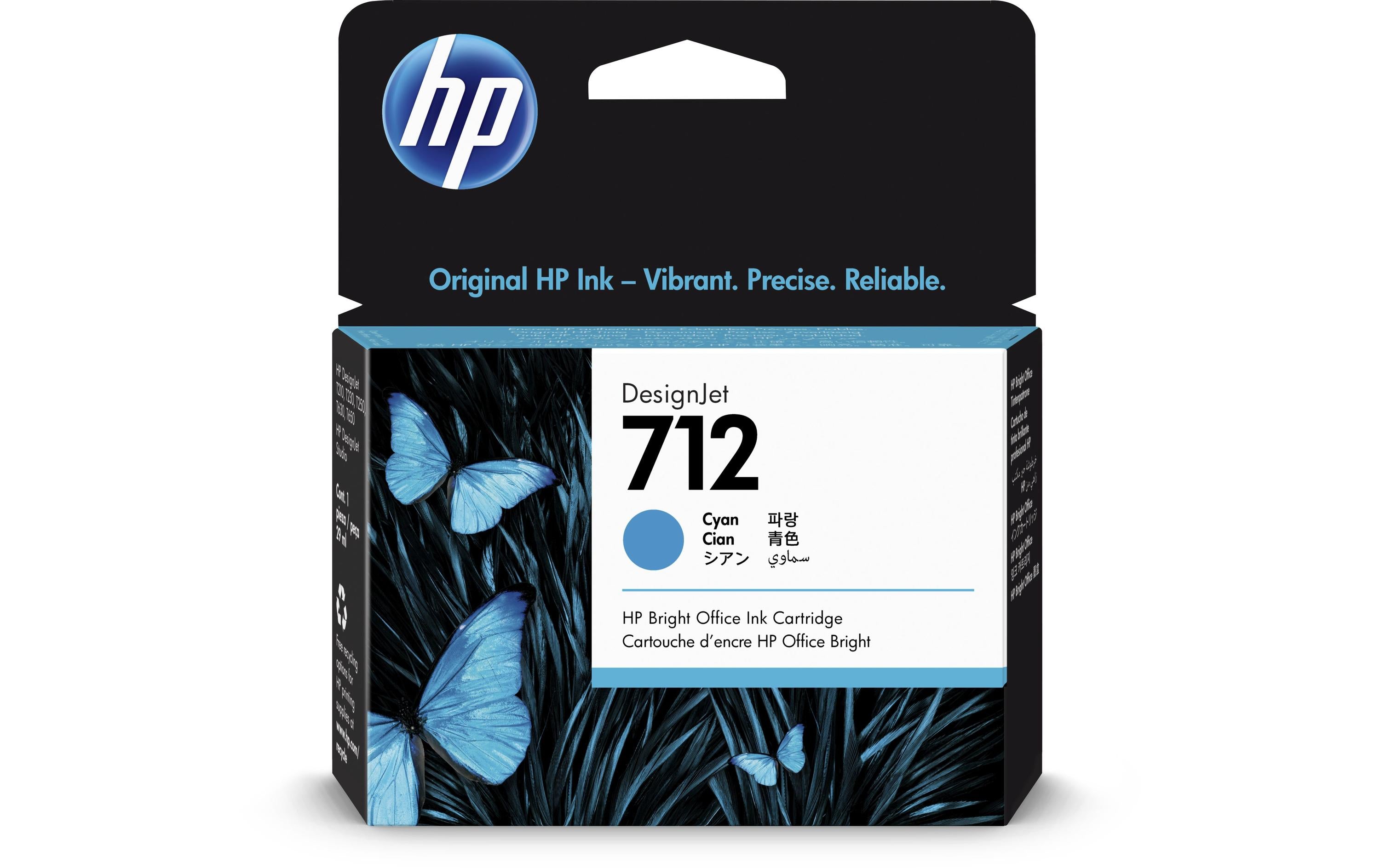 HP, Tinte Nr. 712 (3ED67A) Cyan