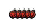 LC-POWER Gaming Stuhlrollen 5er Set.
