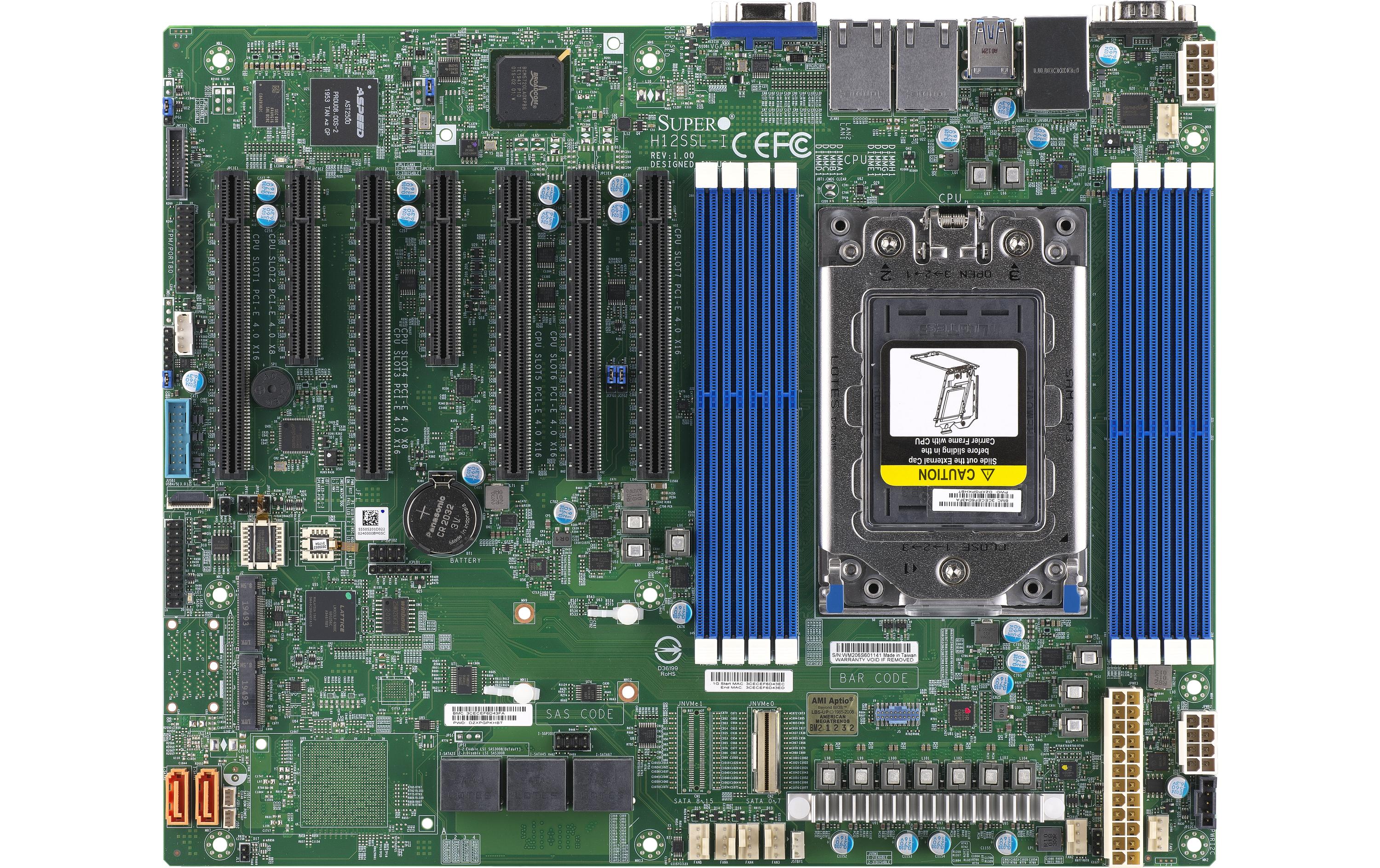 Supermicro H12SSL-I: SP3, EPYC 7002/7003