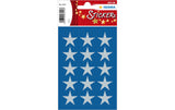Herma Weihnachtssticker Sterne silber 22 mm