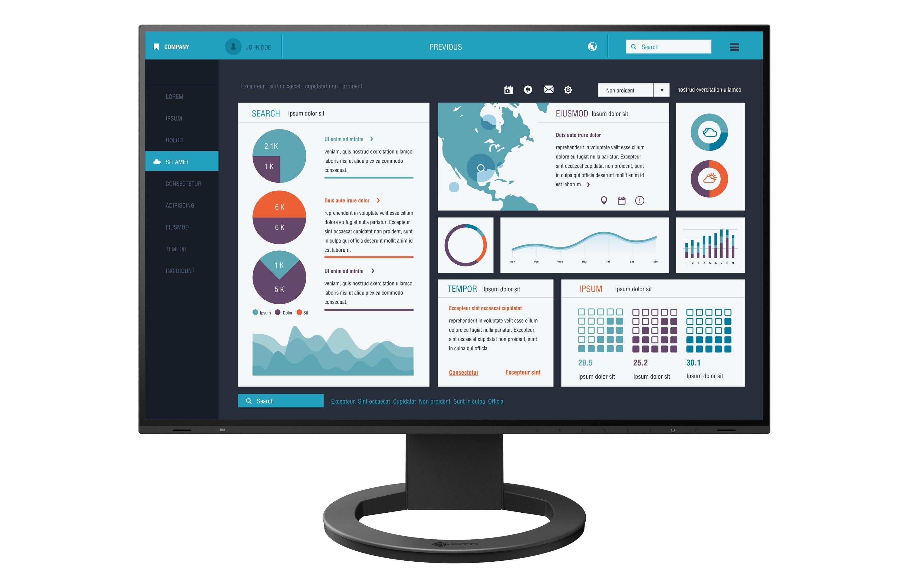 EIZO EV2495-SWISS EDITION 24.1 schwarz