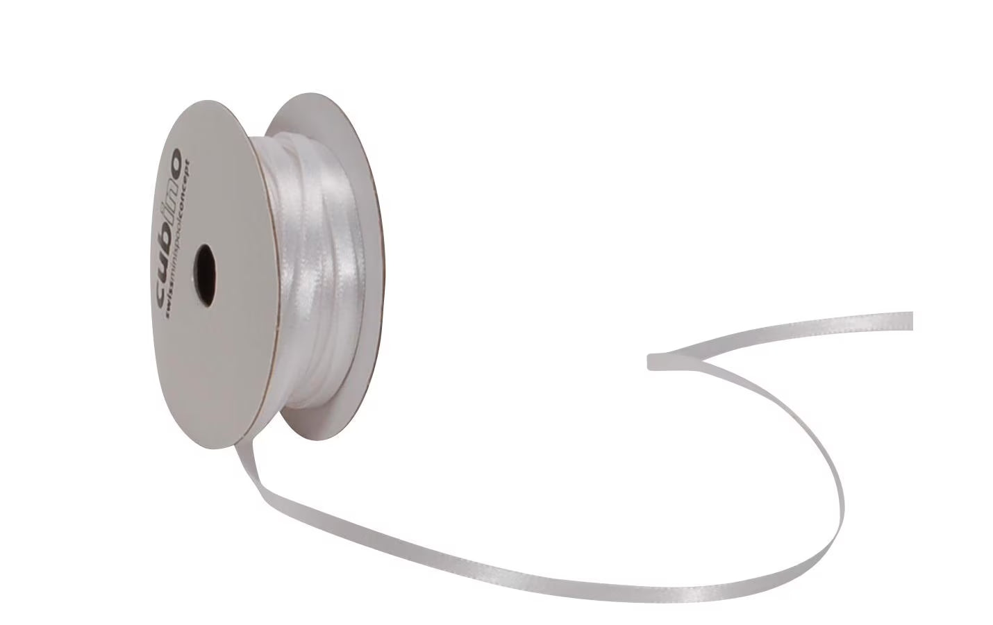 Spyk, Satinband 3 mm x 8 m, Weiss
