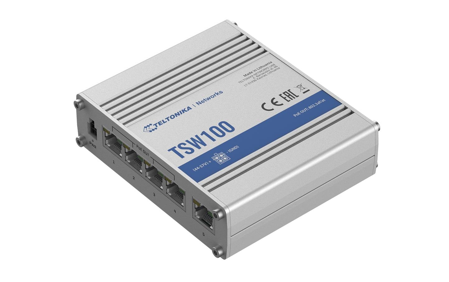 Teltonika TSW100 Industrie PoE Switch