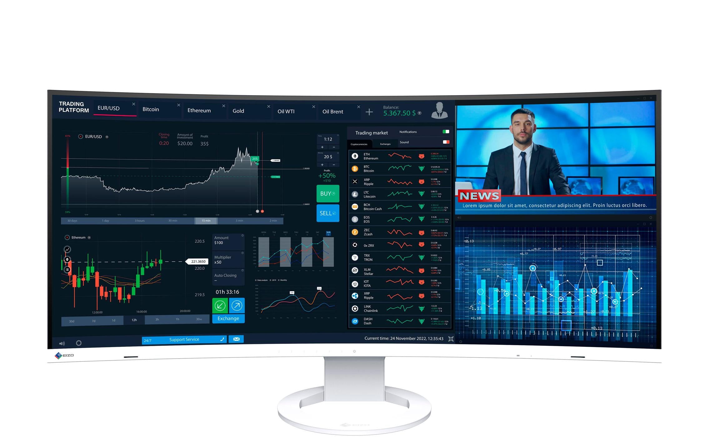 EIZO EV3895-Swiss Edition 37.5 weiss