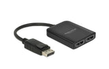 Delock DP 1.4 Splitter,1x DP zu 2xDP, MST
