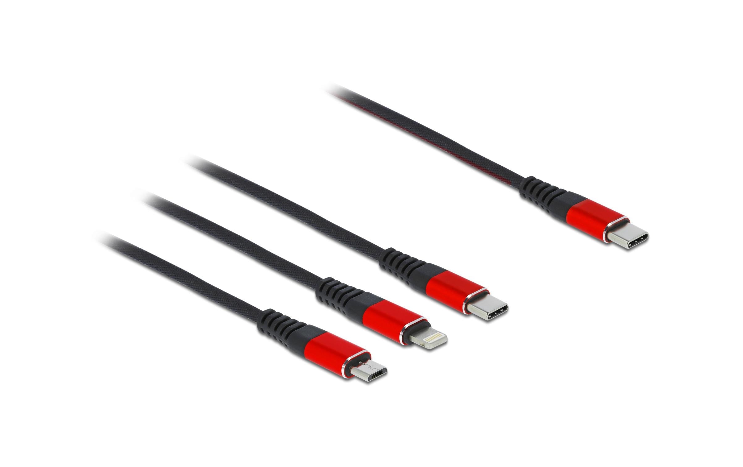 Delock USB2.0-Ladekabel 3 in 1, 30cm