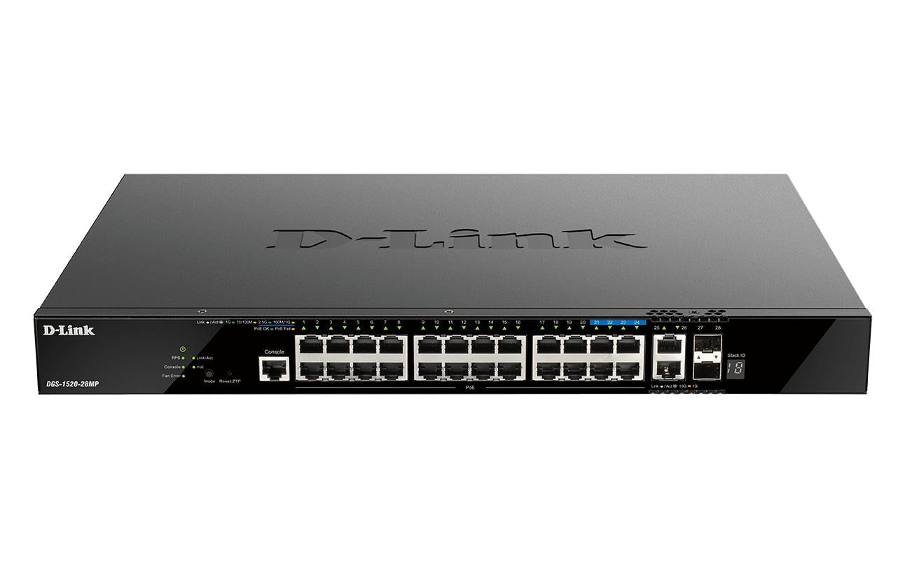 D-Link DGS-1520-28MP/E: 28 Port PoE+ Switch