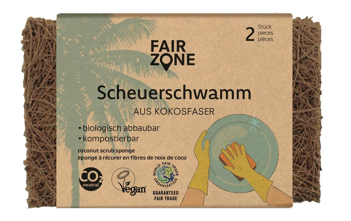 Fair Zone Scheuerschwamm 2 Stück