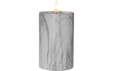 Star Trading LED-Kerze Pillar Flamme Marble
