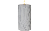Star Trading LED-Kerze Pillar Flamme Marble