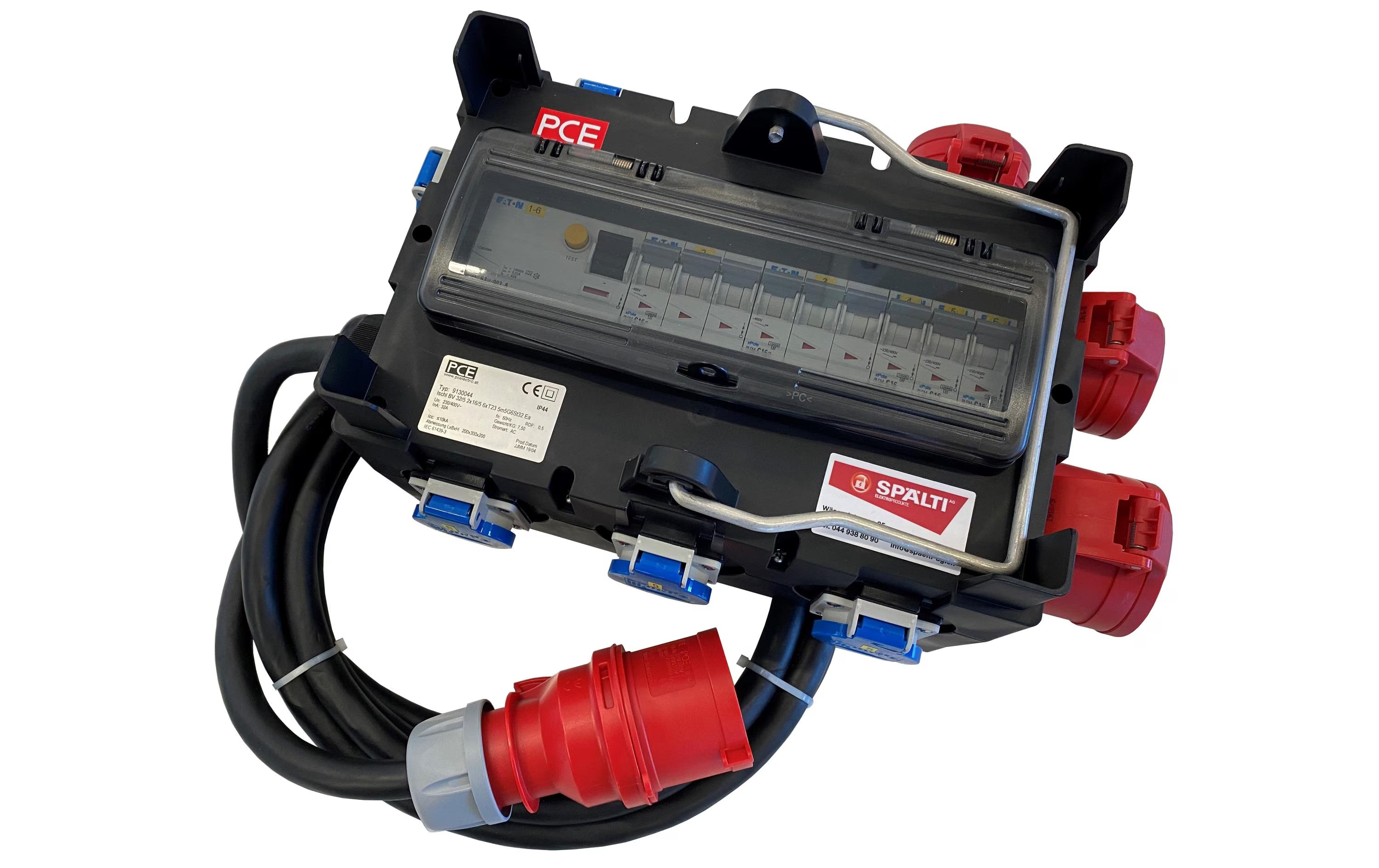 SpältiBaustromverteiler 63A mit Zul 5m