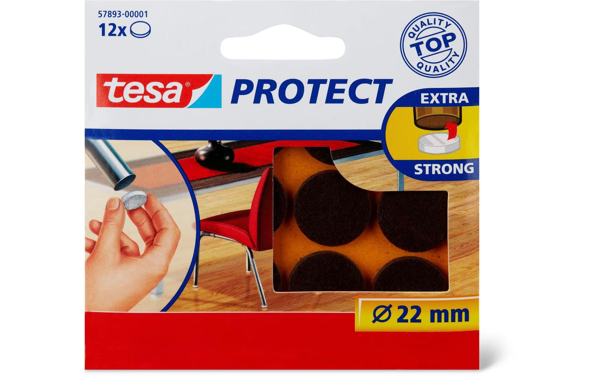 Tesa Filzgleiter rund, braun