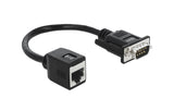 Delock: RS232/422/485 - LAN Buchse, schwarz