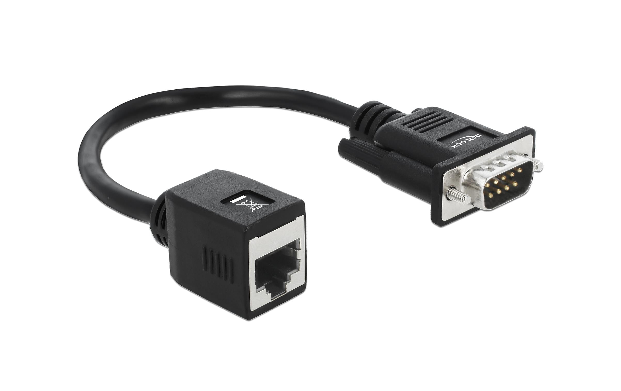 Delock: RS232/422/485 - LAN Buchse, schwarz