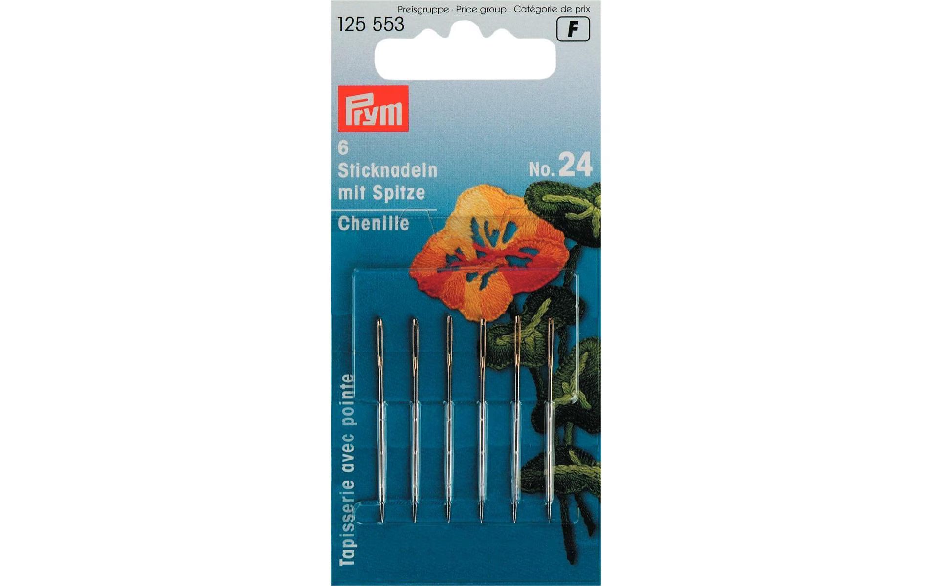 Prym Sticknadeln mit Spitze, silber