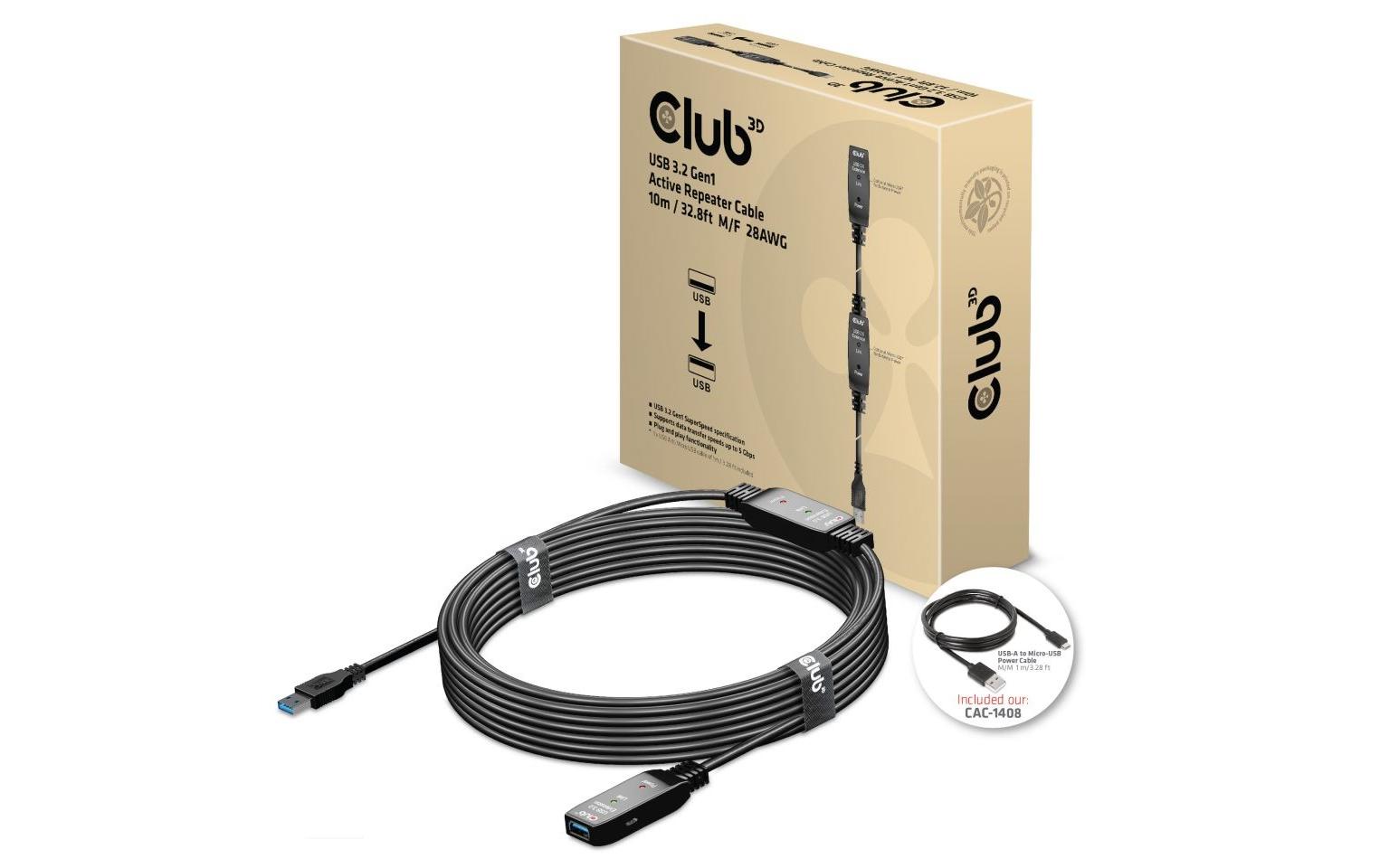 Club 3D USB 3.2 Gen.1-Verlängerungskabel