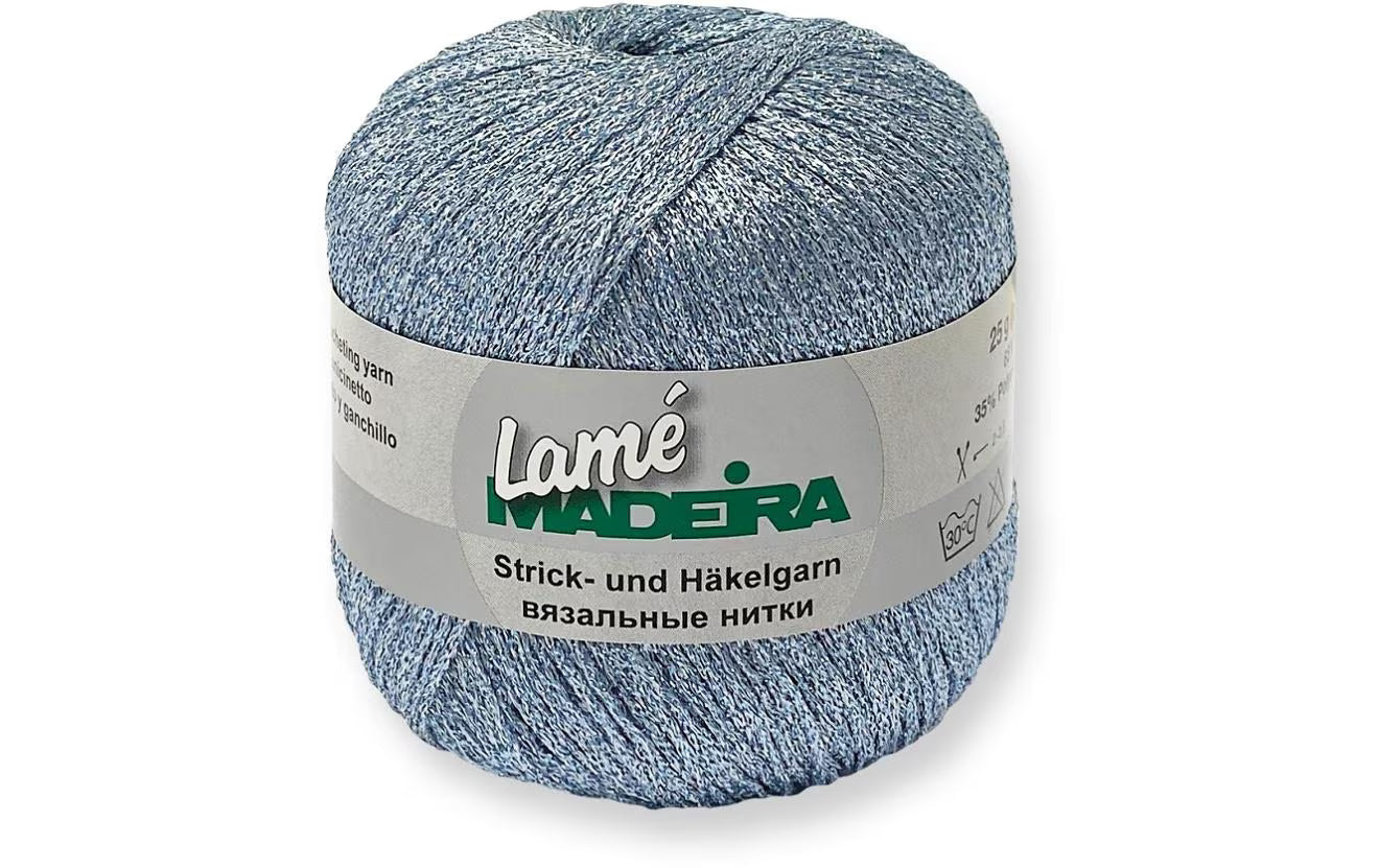 Madeira Häkel- und Strickgarn Lamé Hellblau