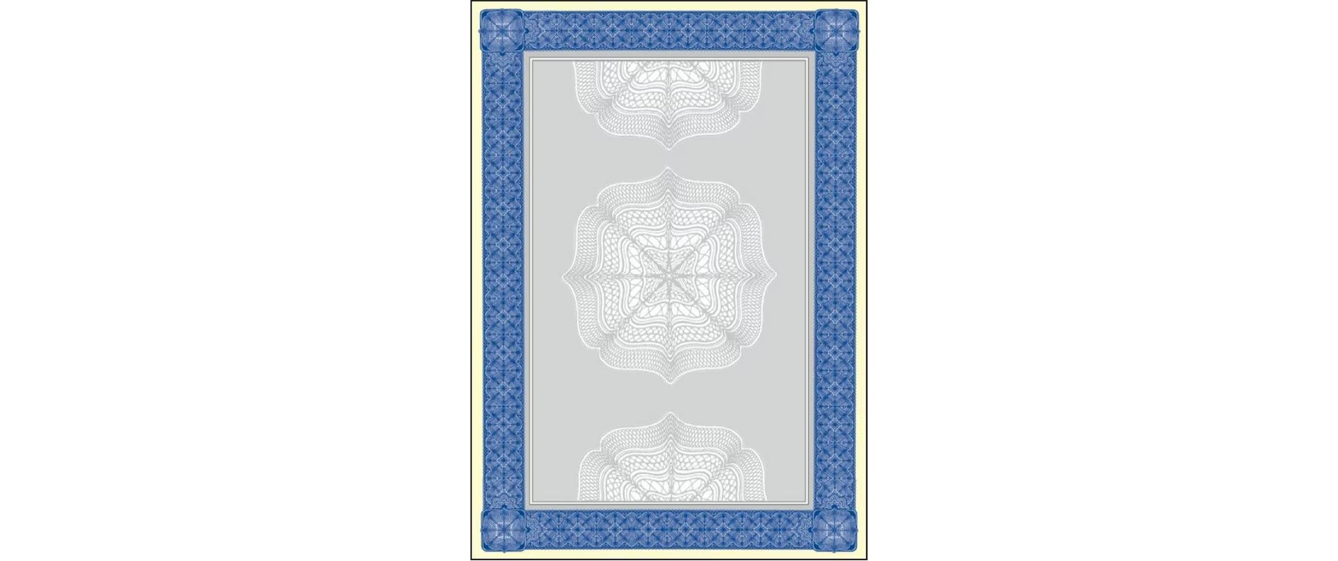 Sigel Motiv-Papier, Wertpapier blau