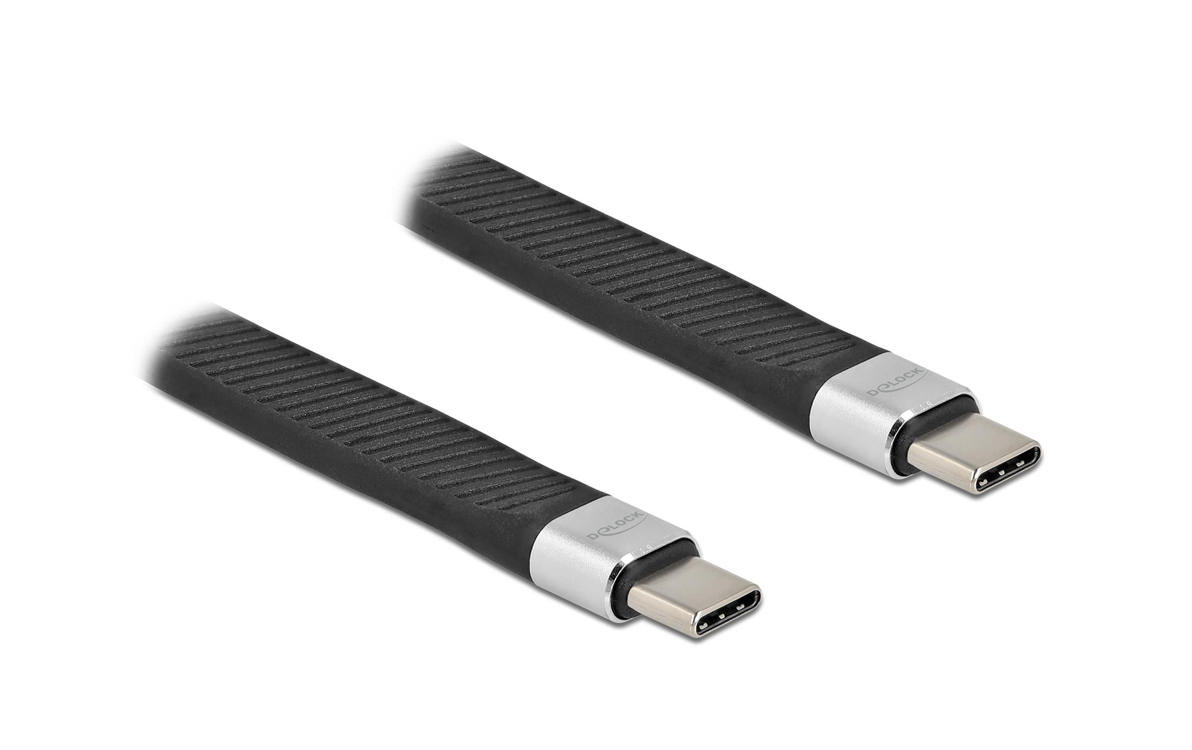 Delock USB2.0 Flachbandkabel, C-C, E-Marker