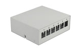 Delock Keystone Leergehäuse: 6 Port, grau
