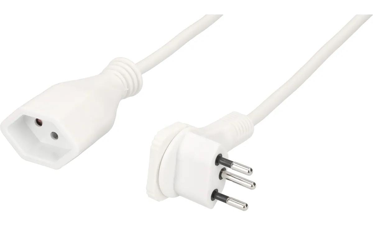 Kunststoff-Verlängerungskabel, 3m, weiss
