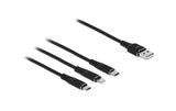 Delock, USB-Ladekabel USB A - Lightning/Mic