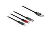 Delock, USB-Ladekabel USB A - Lightning/Mic
