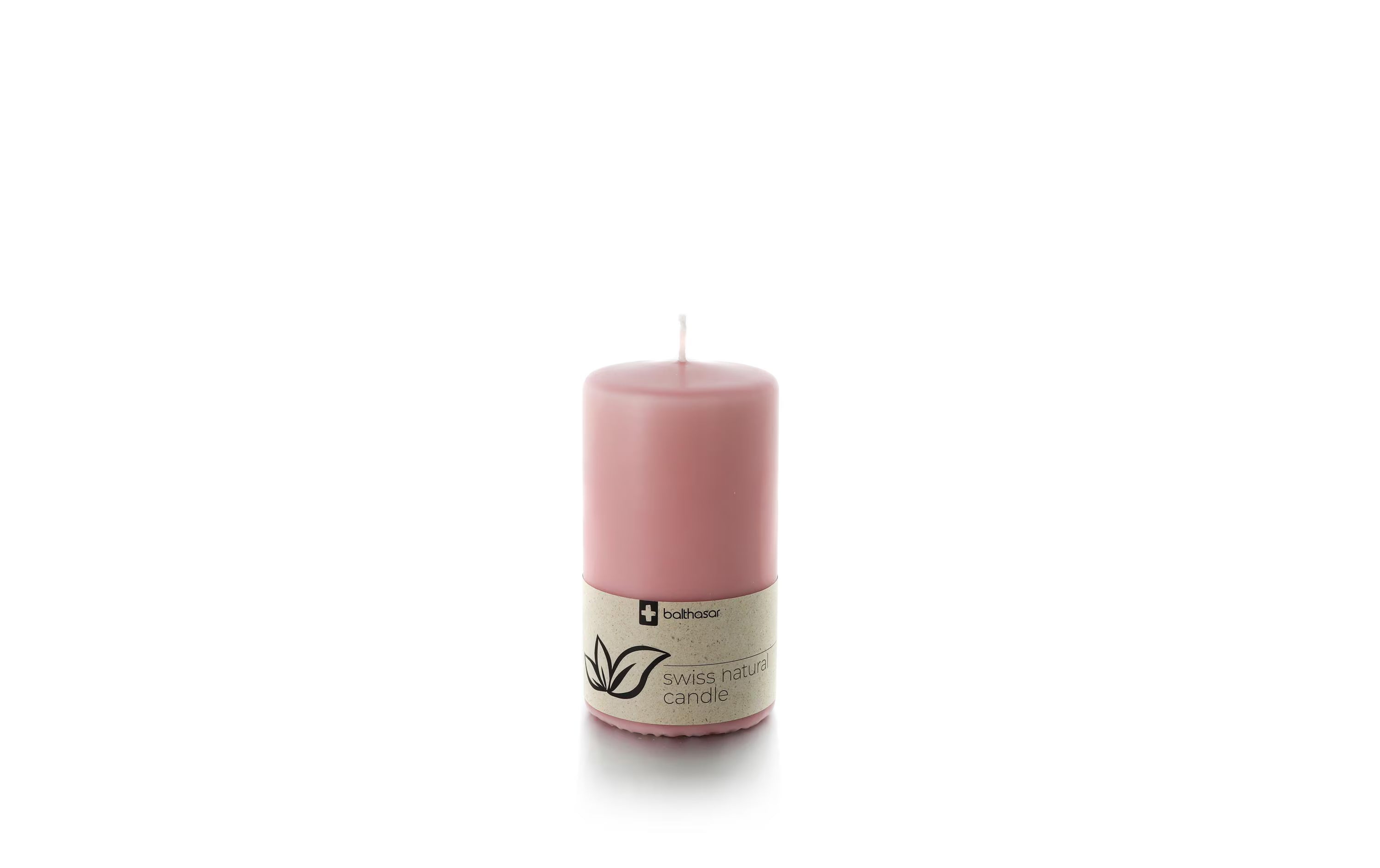 balthasar Zylinderkerze Swiss Natural rosa