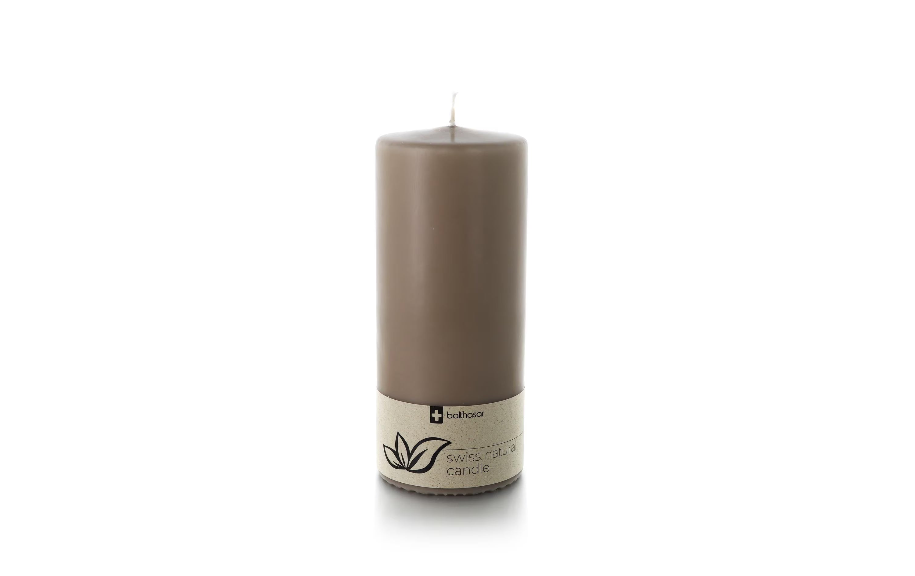 balthasar Zylinderkerze Swiss Natural taupe