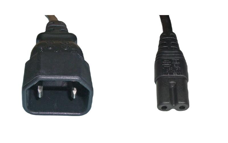 Anschlusskabel C14 / C7 1m schwarz