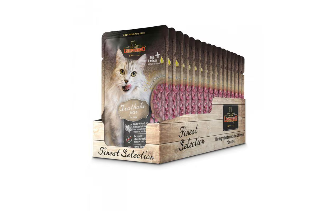 Leonardo Cat Food Nassfutter Truthahn Pur,