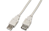 USB2.0-Kabel A-A: 300cm, bis 480Mbps