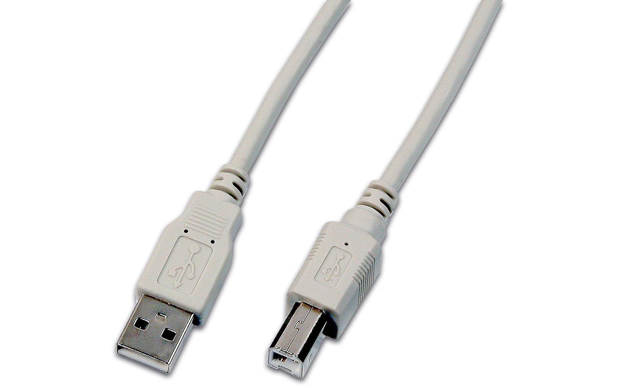 USB2.0-Kabel A-B: 100cm, bis 480Mbps