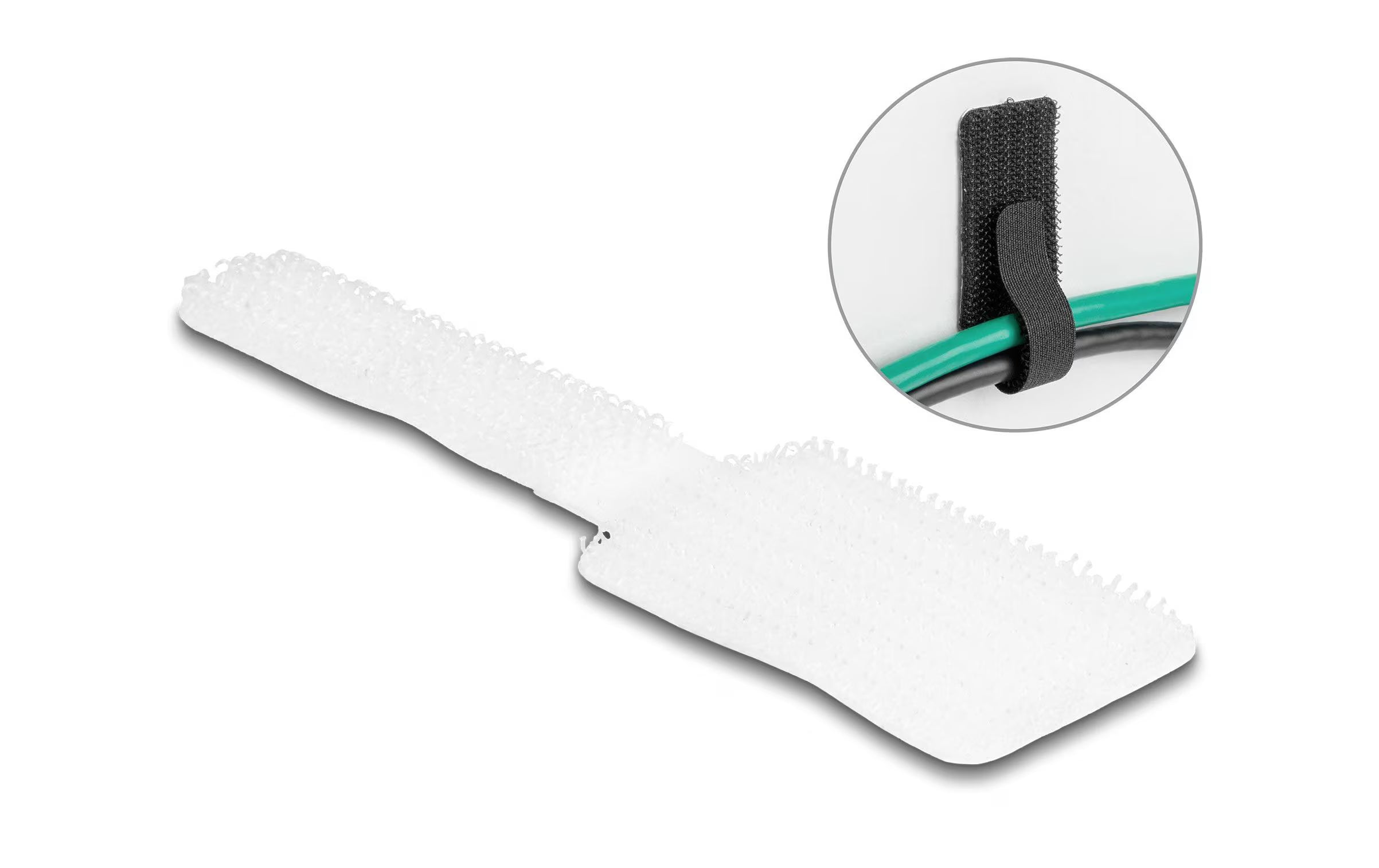 Delock Mini Klett-Kabelhalter, 10 Stück