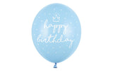 Partydeco Ballons Happy Birthday past-blau
