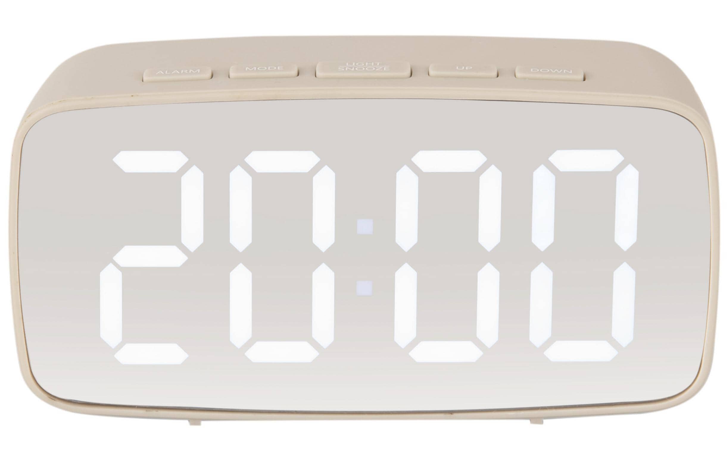KARLSSON Wecker Mirror LED, Grau oval
