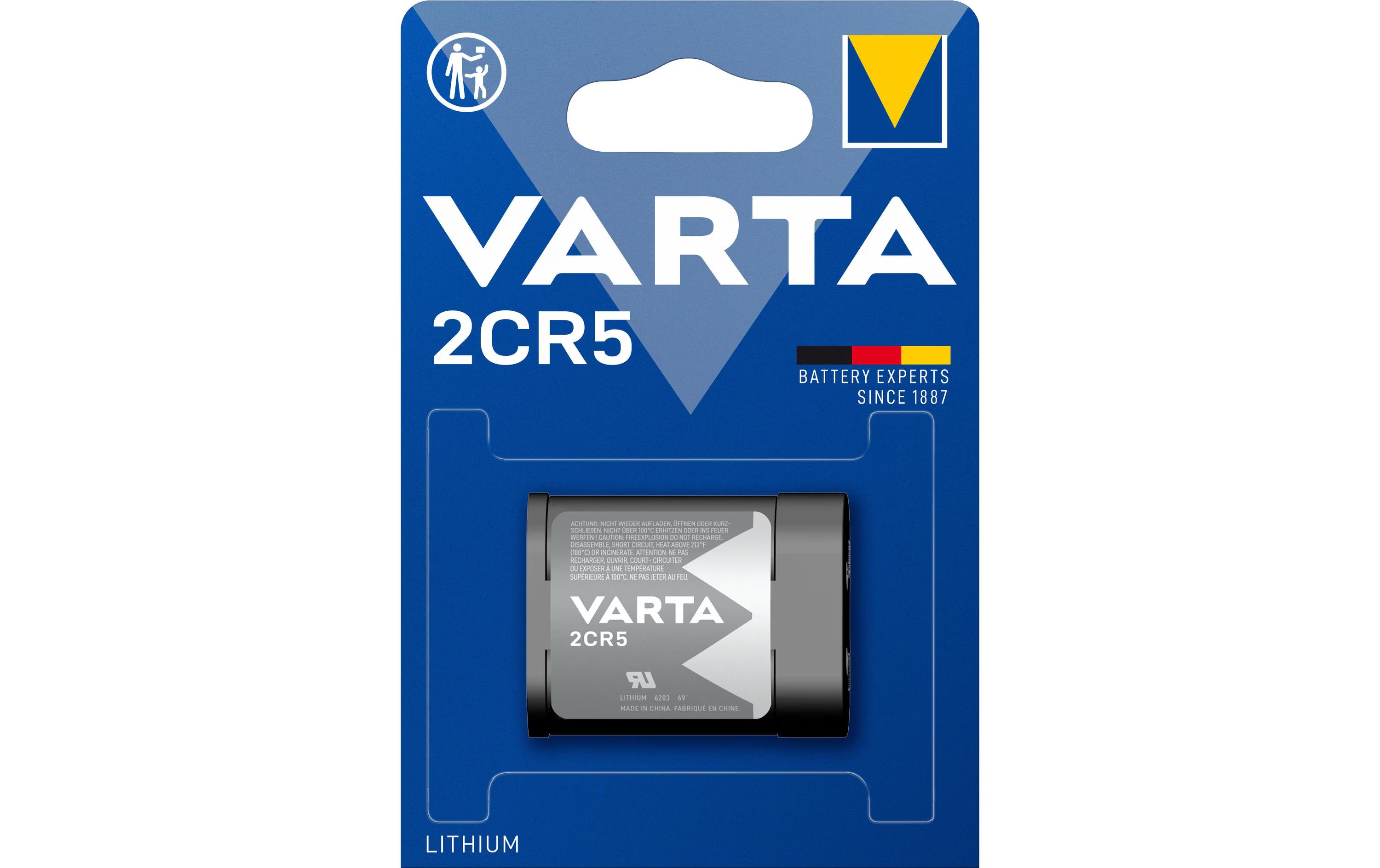 VARTA Lithium Batterie 2CR5, 1Stk