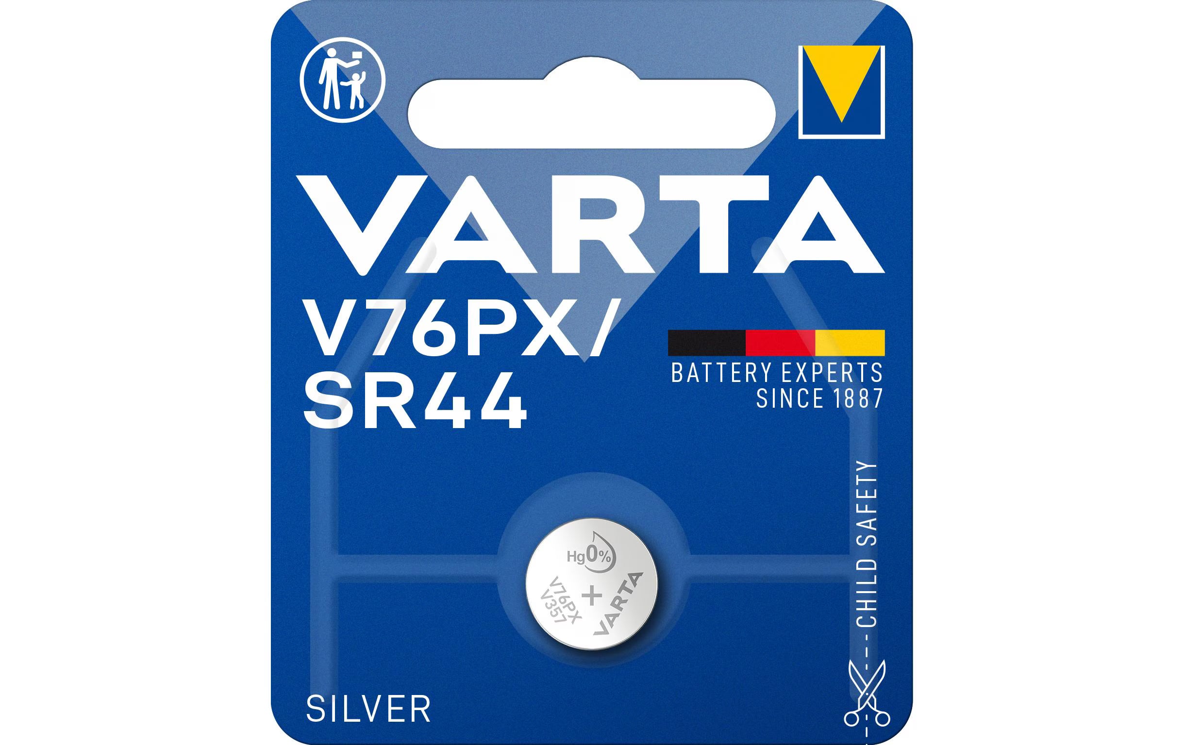 VARTA Knopfzelle V76PX, 1.55V, 1Stk