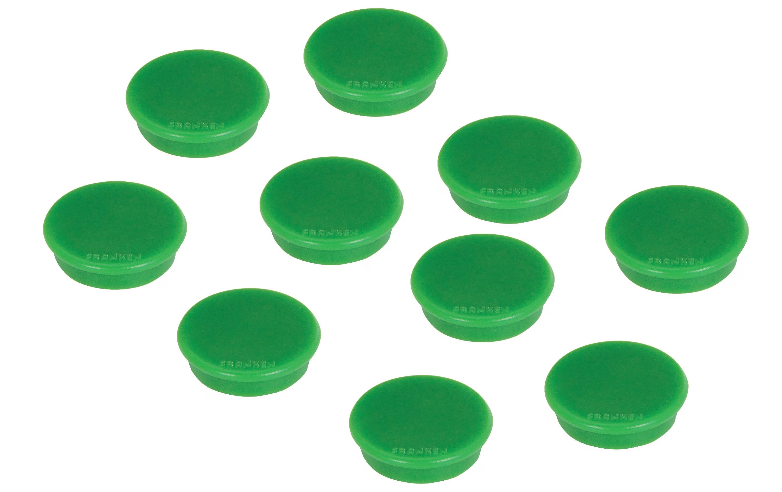 Franken, Haftmagnet Ø 13 mm, 10 Stück, Grün