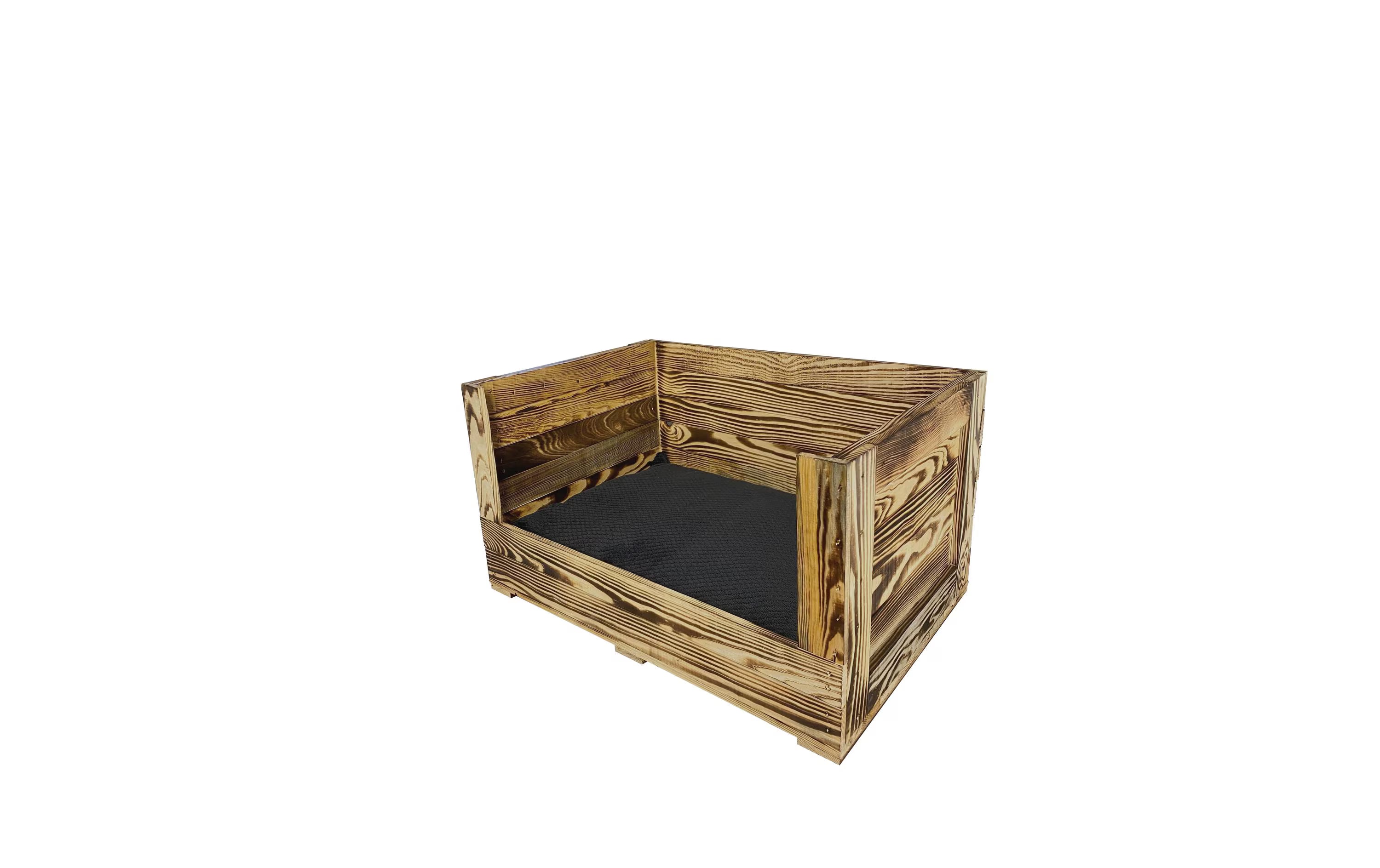 Holz Zollhaus Vintage Katzensofa geflammt